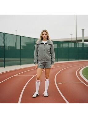 Nike Women’s Zip Up Hoodie Grey Fleece Swoosh Logo Size Small